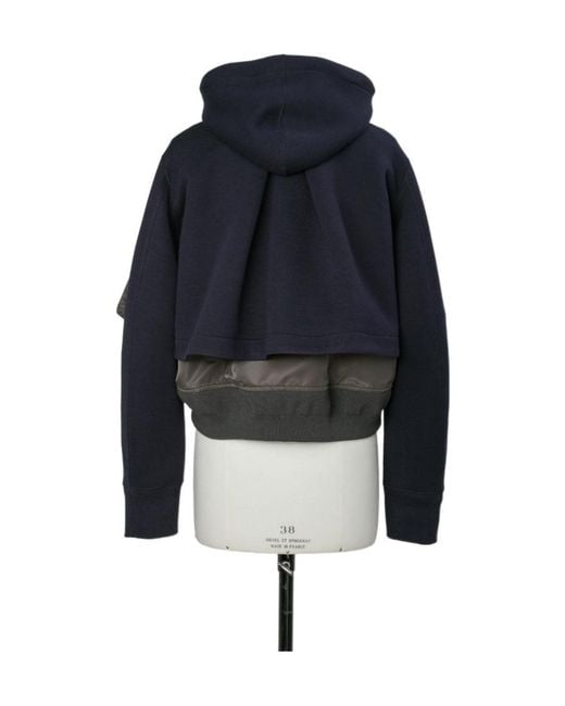 Sacai Blue Sponge Sweat Hoodie