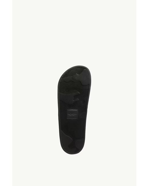Moncler Black Basile Logo Detailed Slides for men
