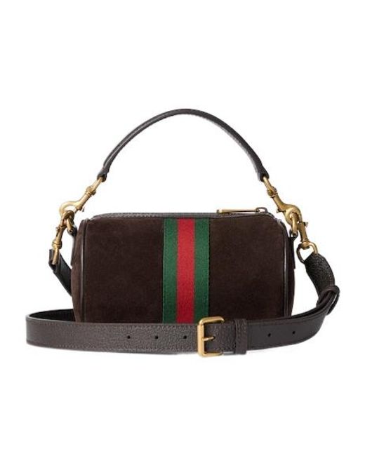 Gucci Brown Ophidia Cylinder Mini Top Handle Bag