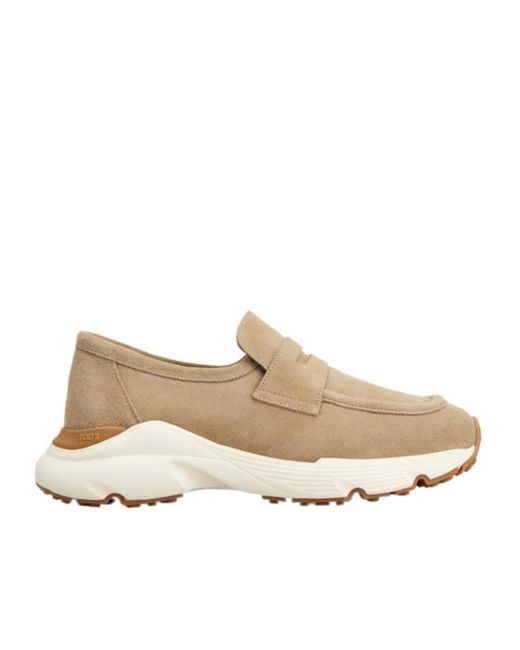 Tod's Natural Sporty Penny Bar Loafers