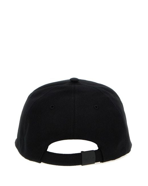 Bally Black Logo Embroidery Baseball Cap for men