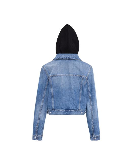 Alaïa Blue Alaïa Buttoned Long-Sleeved Denim Jacket