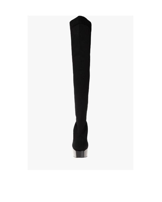 Jimmy Choo Black Giome 140Mm Over-The-Knee Platform Boots
