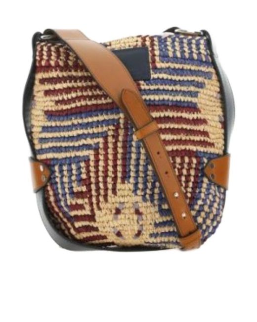 Isabel Marant Multicolor Bayia Raffia Shoulder Bag