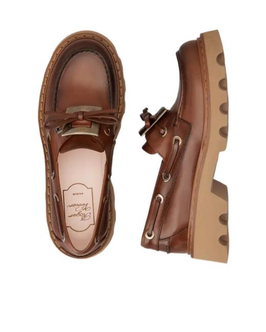 Roger Vivier Brown Viv' Rangers Truck Boat Shoes