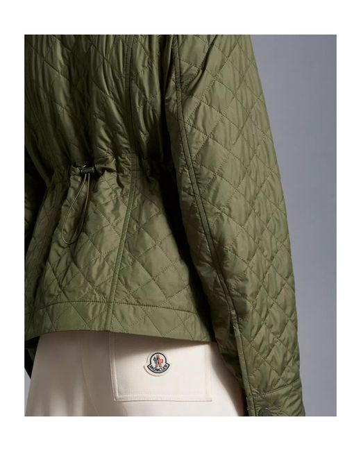 Moncler Green Galene Logo Patch Quilted Jacket