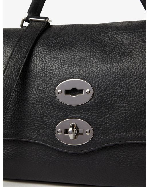 Zanellato Black Postina Twist-Lock Top Handle Bag