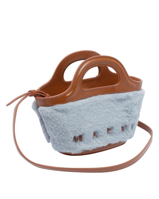 Marni Blue Tropicalia Double Handle Shoulder Bag