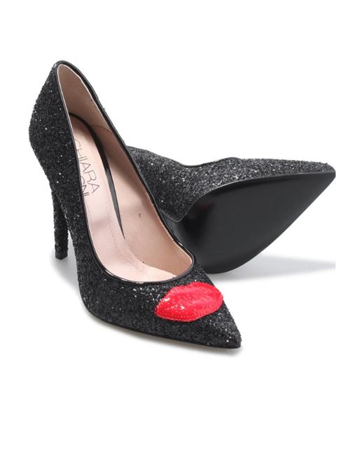Chiara Ferragni Blue Sequined High Heels