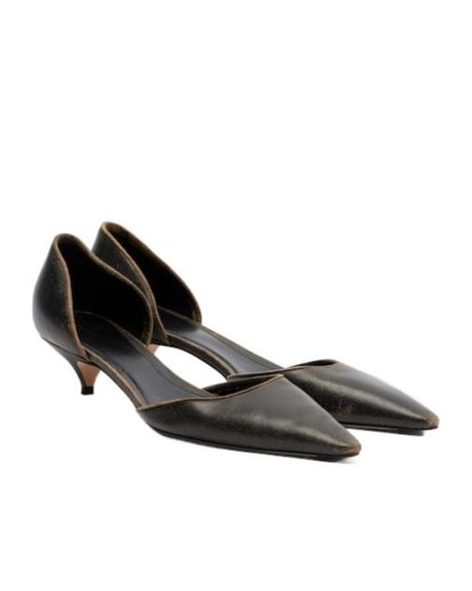 The Row Black Elegant Versatile Leather Shoes