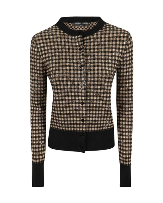 Ermanno Scervino Black Long-Sleeve Cardigan