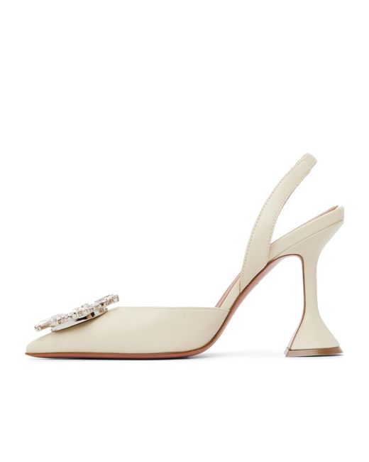 AMINA MUADDI Metallic Begum 95 Sling Pointed-Toe High-Heeled Sandals