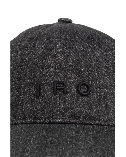 IRO Black Logo-Embroidered Baseball Cap