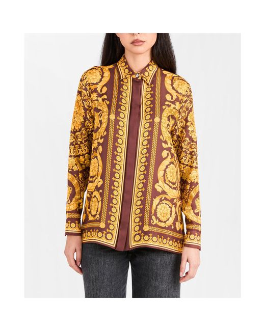 Versace Yellow Printed Shirt
