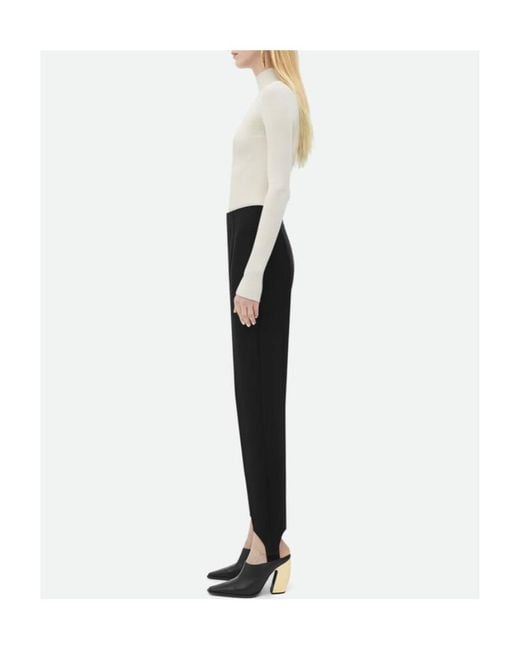Bottega Veneta Black Structured Stirrup Pants