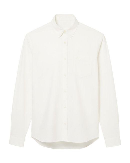 Lacoste White Regular-Fit Cotton Jersey Shirt for men