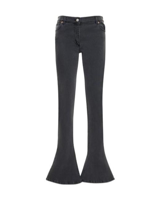 Magda Butrym Blue Low-Rise Trumpet-Shaped Jeans