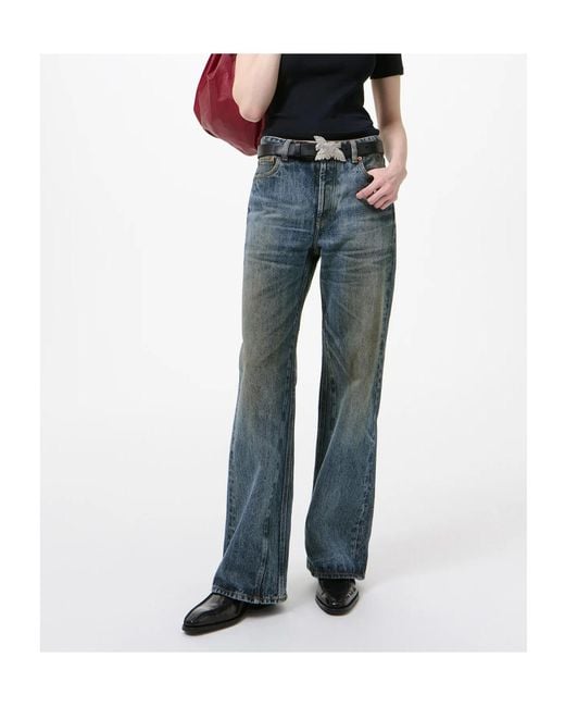 Our Legacy Blue Treble Cut Wide-Leg Jeans