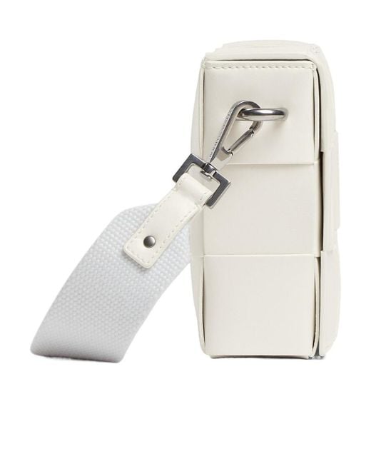 Bottega Veneta White Intrecciato Leather Shoulder Bag for men