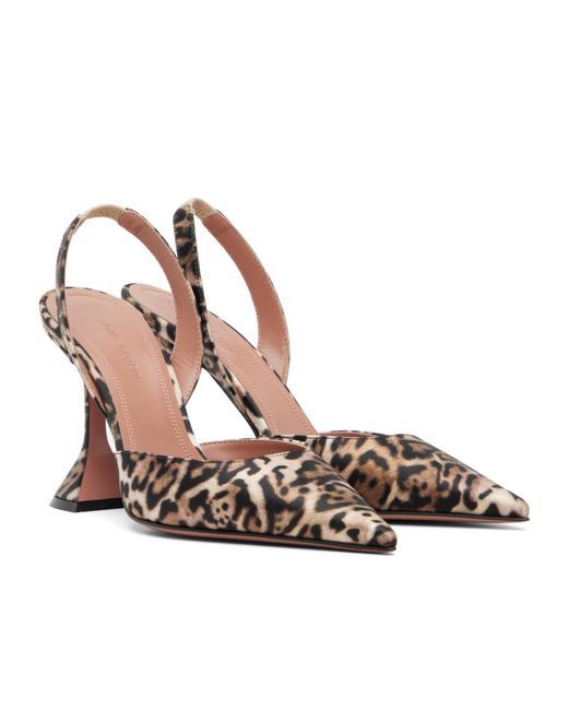 AMINA MUADDI Metallic Holli Sling 95 Pointed-Toe High-Heeled Sandals
