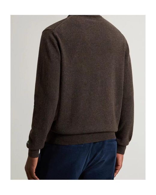Woolrich Brown Wool Turtleneck Sweater for men