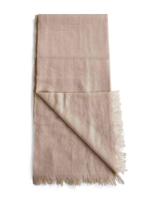 Brunello Cucinelli Brown Frayed Edge Scarf