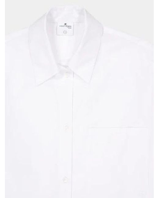 Courreges White Button-Up Mini Dress