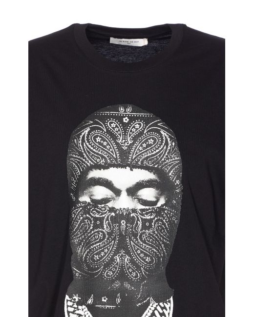 Ih Nom Uh Nit Black Paisley Mask Graphic T-Shirt for men