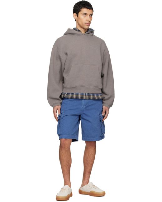 ERL Brown Long-Sleeve Hoodie for men