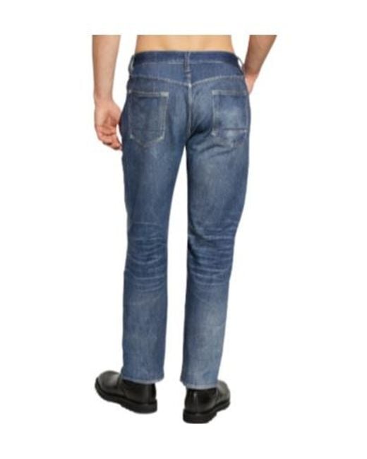 AllSaints Blue Bead Straight-Leg Jeans