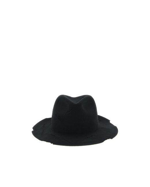 Yohji Yamamoto Black Cut-Out Hat for men