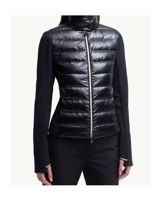Moncler Blue Grenoble Padded Zip-Up Sweatshirt
