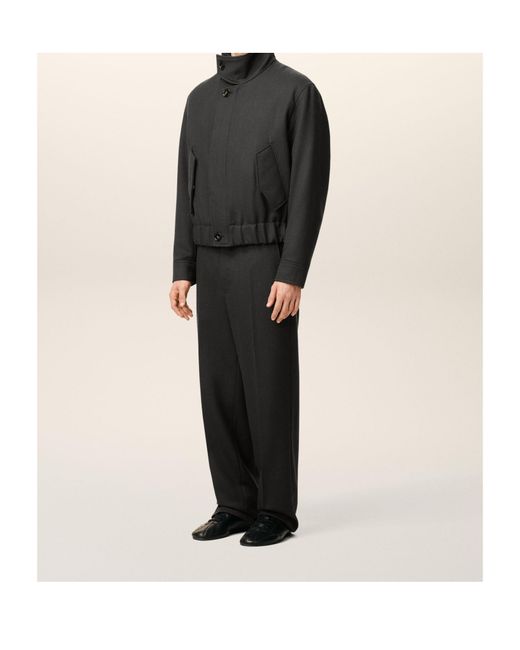 AMI Black Harrington Wool Jacket for men