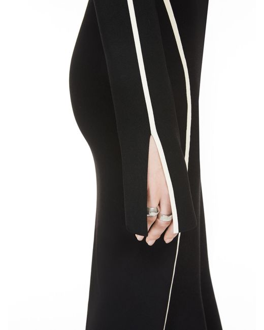 Sportmax Black Side Striped Knit Dress