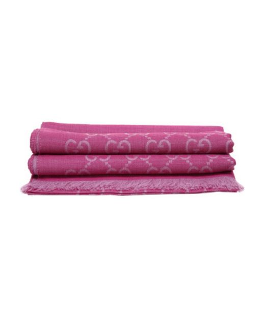 Gucci Pink Logo Printed Casual Scarf