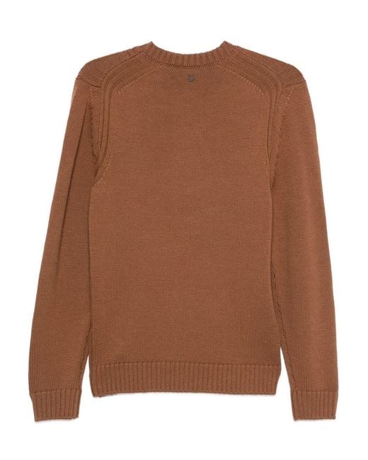 Dondup Brown Long-Sleeved Crewneck Jumper for men