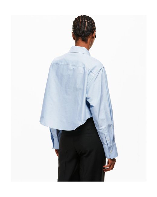 AMI Blue Striped Long-Sleeve Shirt