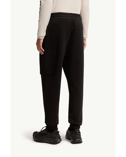 Moncler Black Logo-Patch Track Pants for men