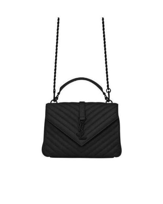 Saint Laurent Black College Medium Shoulder Bag