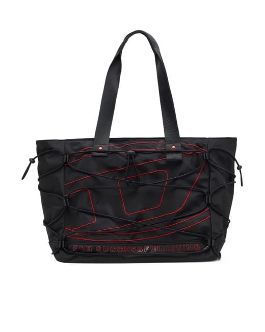 DIESEL Black Simple Tote Bag for men