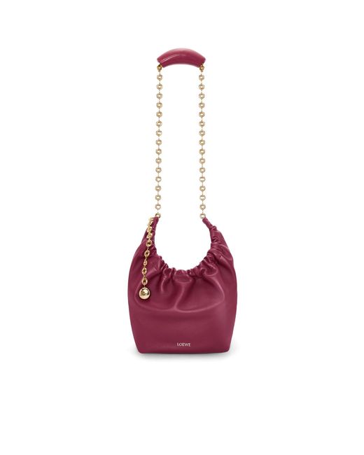 Loewe Purple Chain Handle Shoulder Bag
