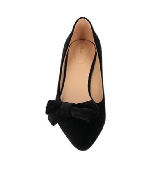 Chloé Black Velvet Bow High Heels