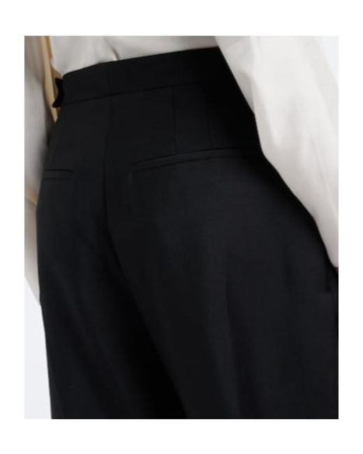 Rohe Black Wool And Mohair Barrel Pants