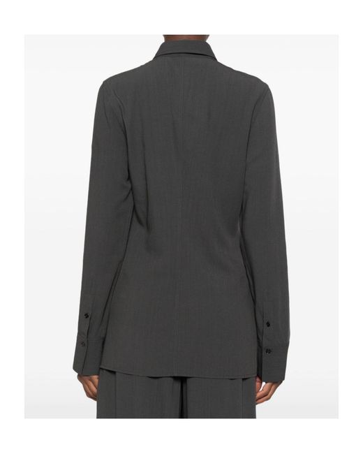 Totême  Black Totême Long Sleeved Shirt