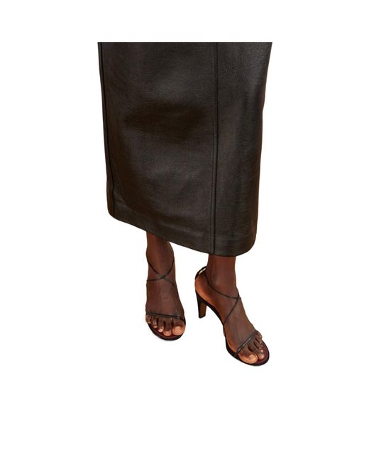 Neous Metallic Solid Color Leather Sandals