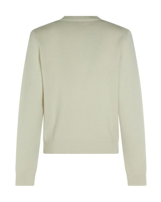 A.P.C. Green Logo Crew Neck Knitted Sweater for men
