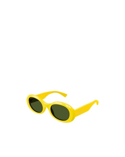 Gucci Yellow Eyewear Oval Frame Sunglasses