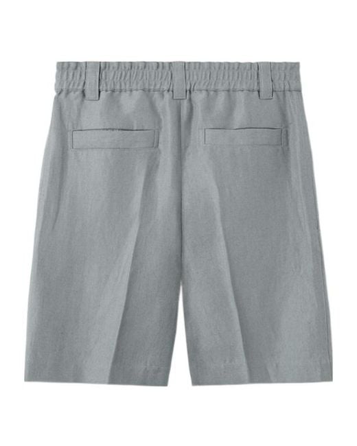 Loro Piana Gray Reinga Belt-Loop Shorts for men