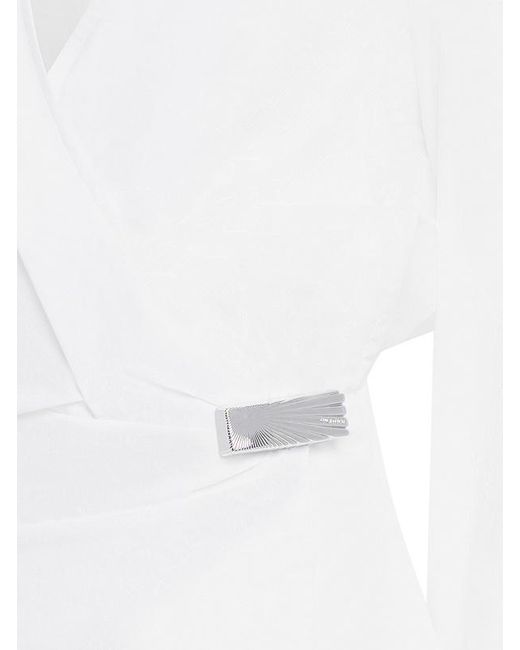The Attico White The V-Neck Blouse