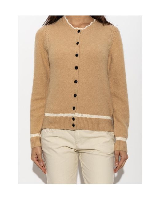 Isabel Marant Natural Long-Sleeve Cardigan